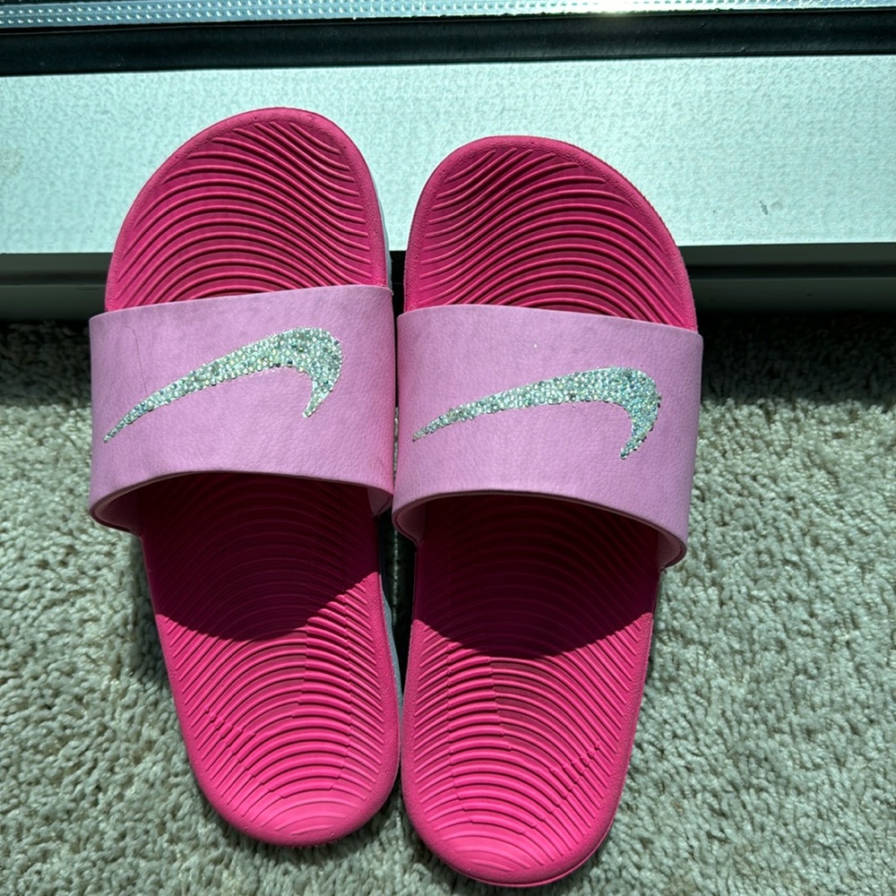 Pink Glitter Sandals, Nike